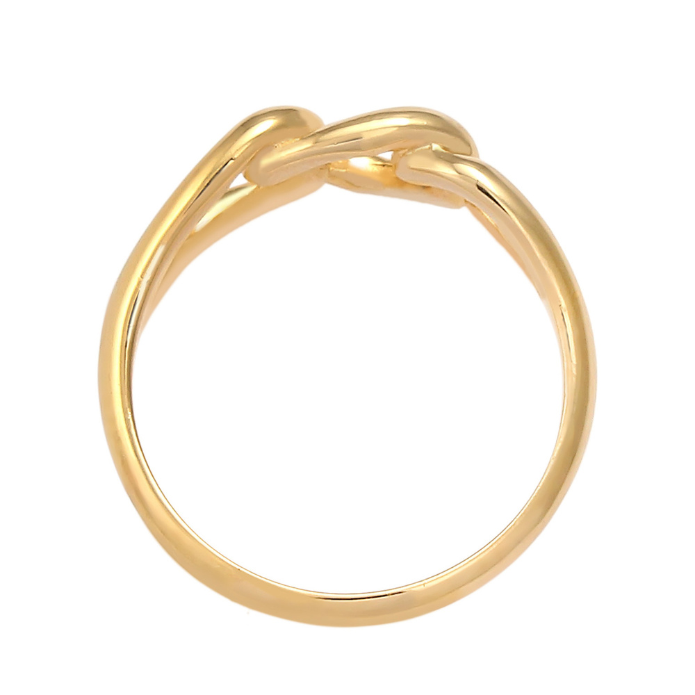 Elli Elli Bague Femme Bague Symbole de Noeud Massif en 925 Argent Plaqué Or Bague