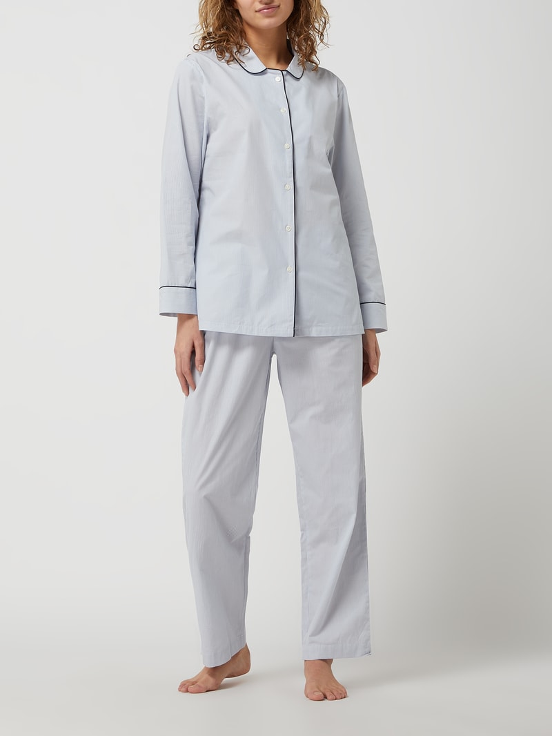 Pyjama aus Baumwolle in hellblau