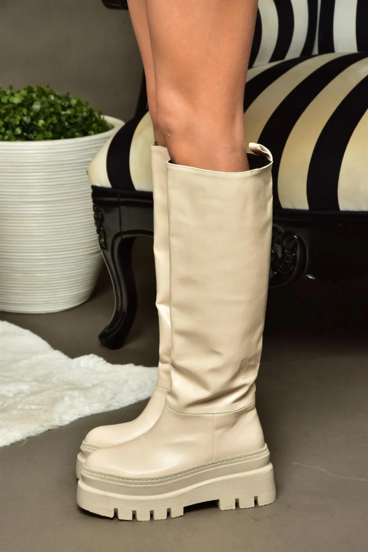 Fox Shoes  R726947009 Damenstiefel mit dicken Sohlen