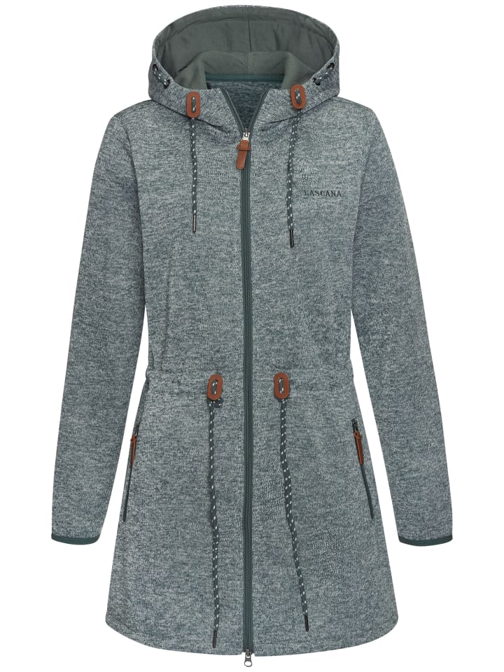 LASCANA Fleecejacke in petrol günstig kaufen
