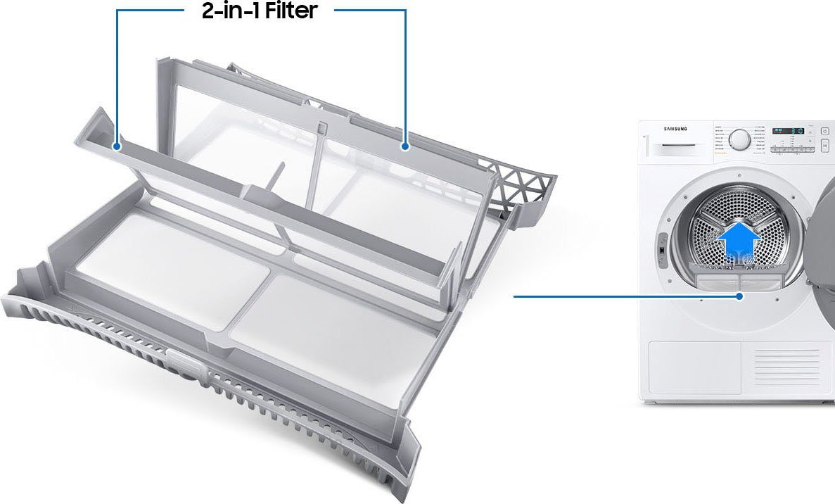 Samsung Wärmepumpentrockner DV81TA220AE/EG, 8 kg, Knitterschutz, 4 Jahre Garantie inklusive