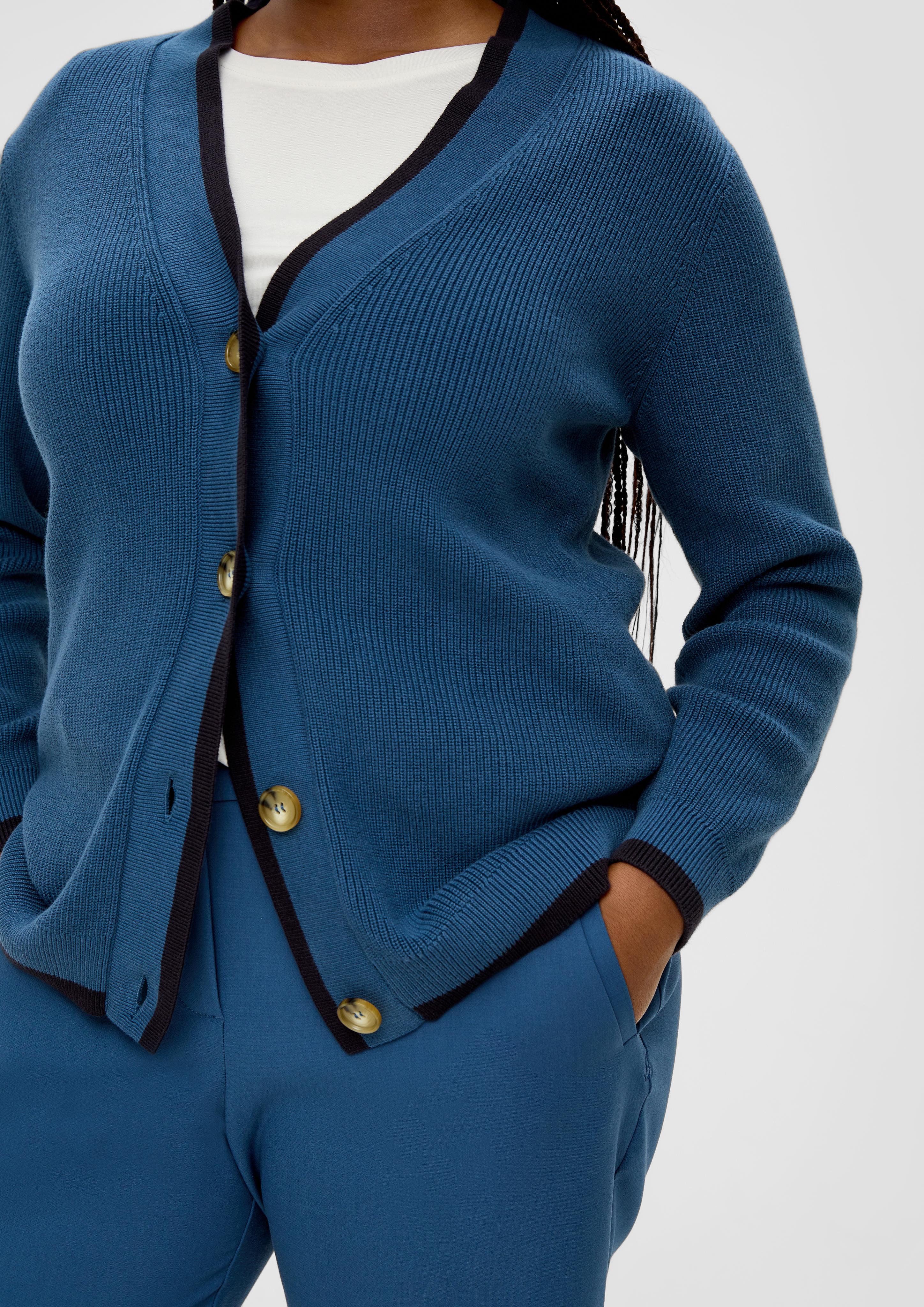 Strickjacke mit Rippstruktur  2136530-5704