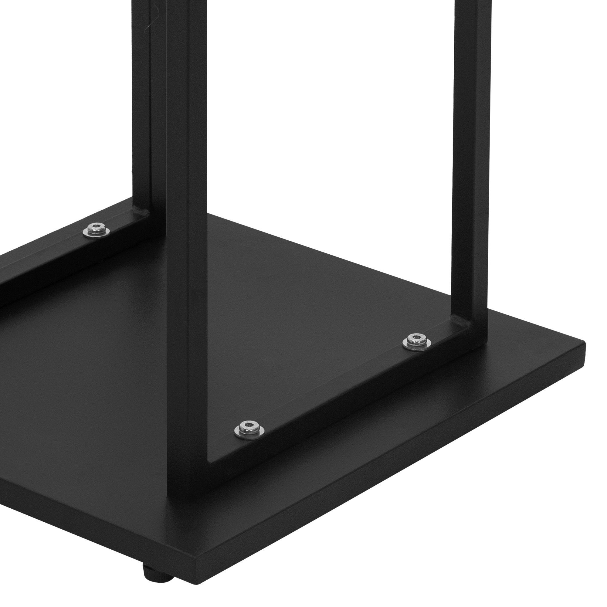 ML-DESIGN Kaminholzregal Brennholzregal Holzaufbewahrung Kaminholzständer Kaminholzhalter, BxTxH:33x33x115 cm, Schwarz 33x115x33cm rechteckig Metall Innen/Außen