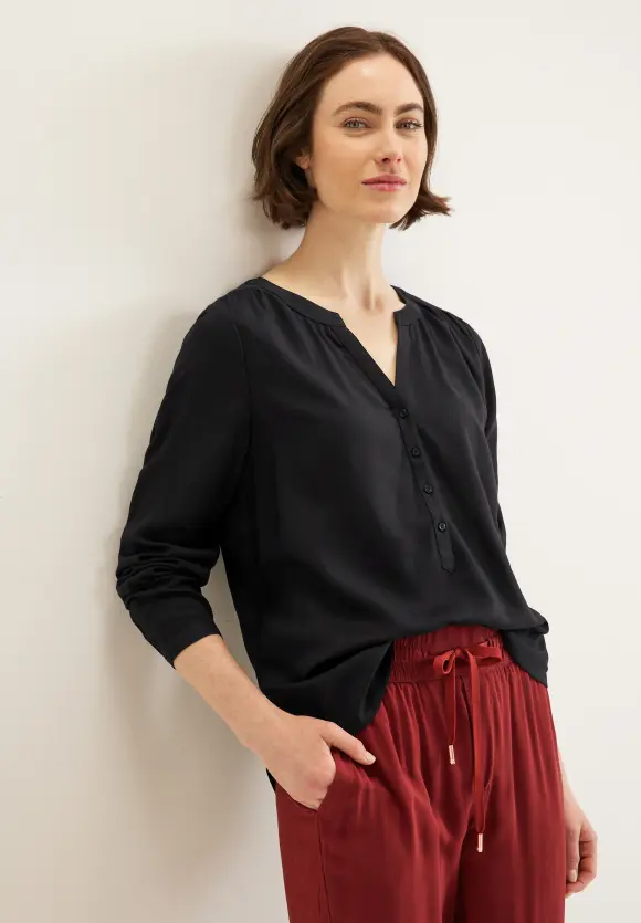 Street One Bluse in Unifarbe