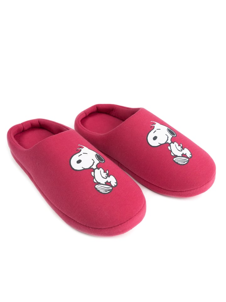 Snoopy The Peanuts Snoopy Hausschuhe Puschen Slipper Pantoffeln in rot günstig kaufen