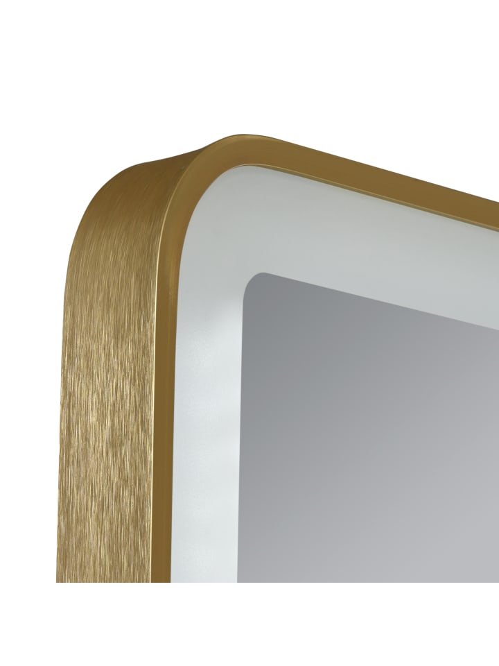 pro.tec LED-Badezimmerspiegel Pescara in Gold (H)80cm (B)60cm günstig kaufen onesize