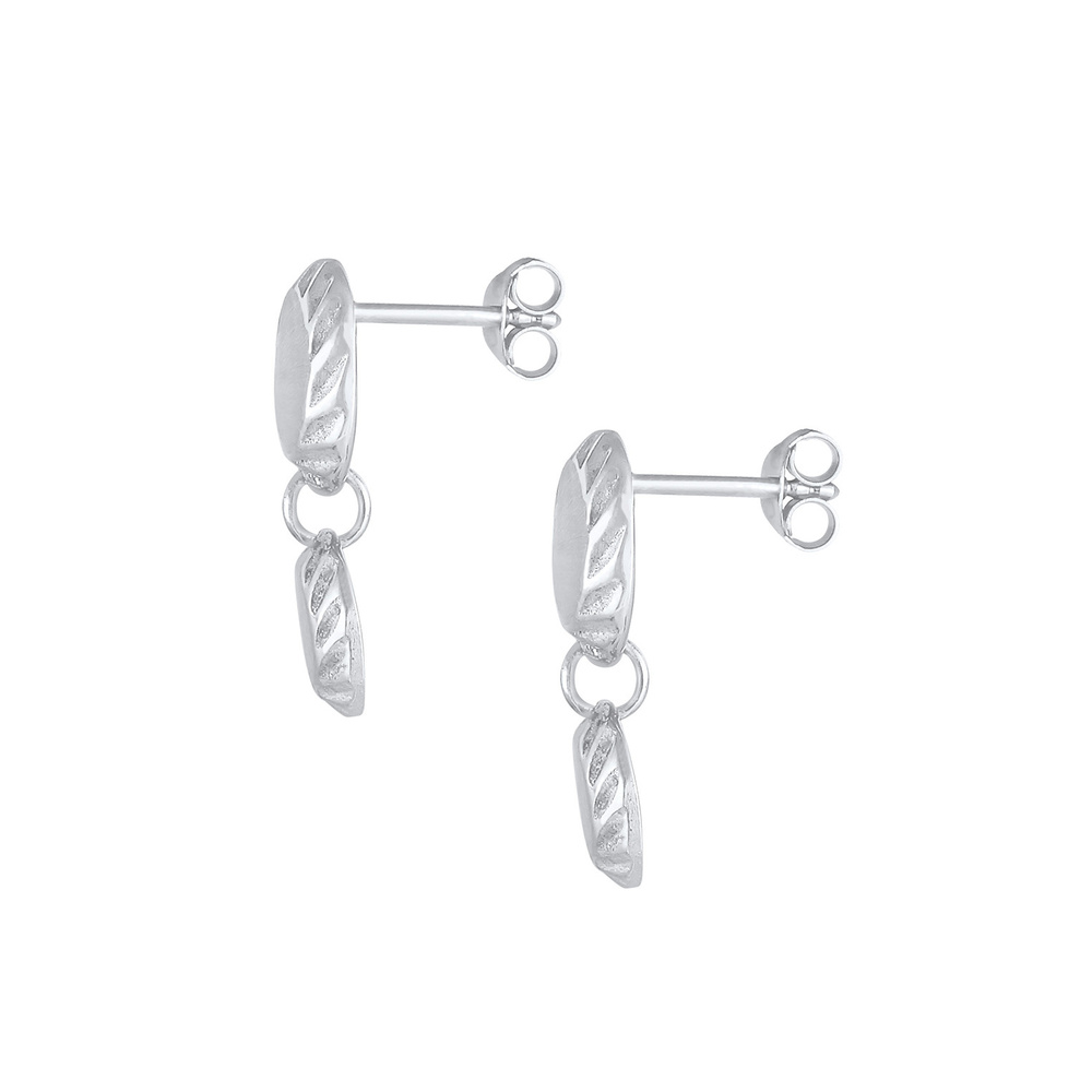 Elli Elli Boucles d'Oreilles Boucles d'oreilles dames disque rond brillant en argent s Boucles d'oreilles