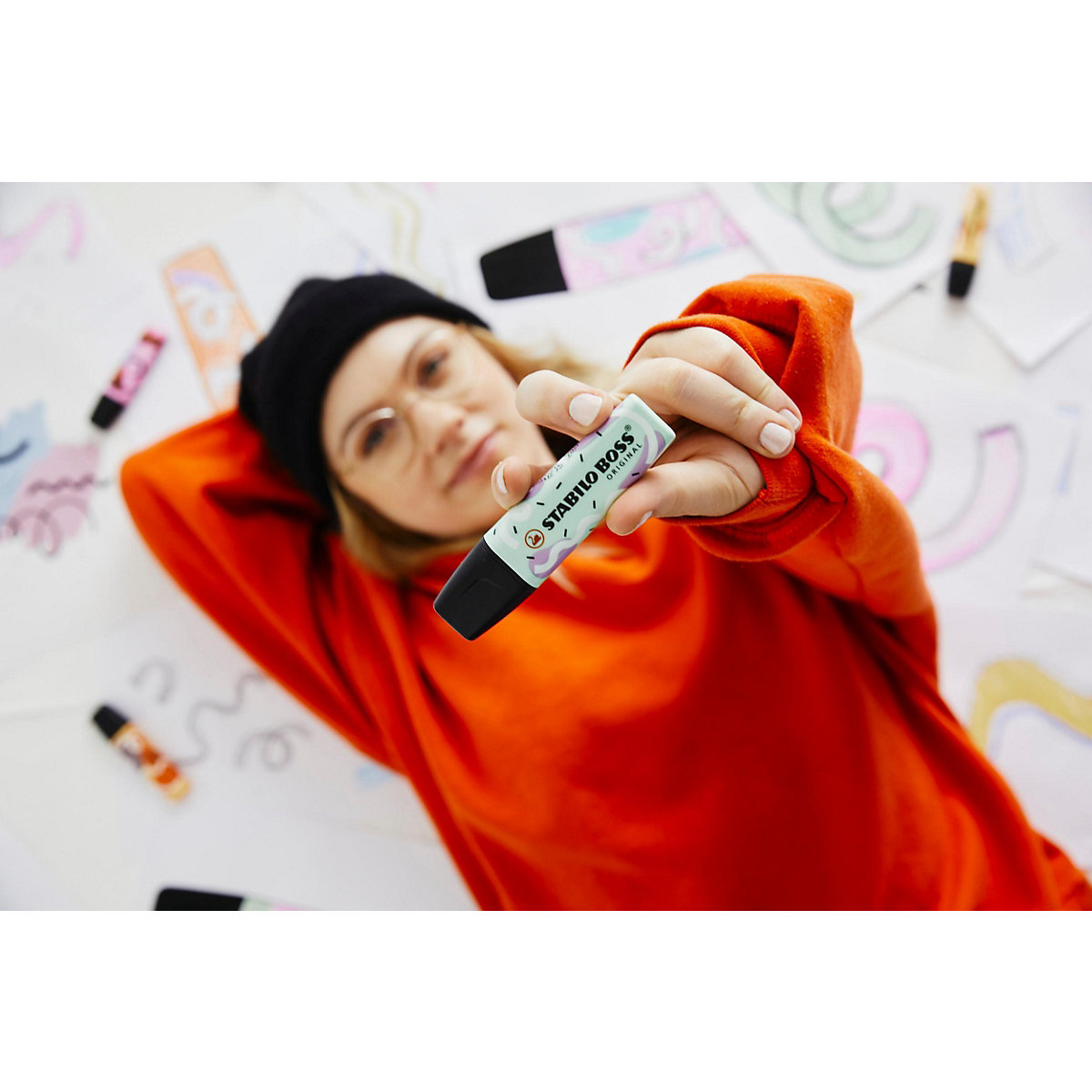 Textmarker BOSS ORIGINAL Pastel by Ju Schnee, 4 Farben