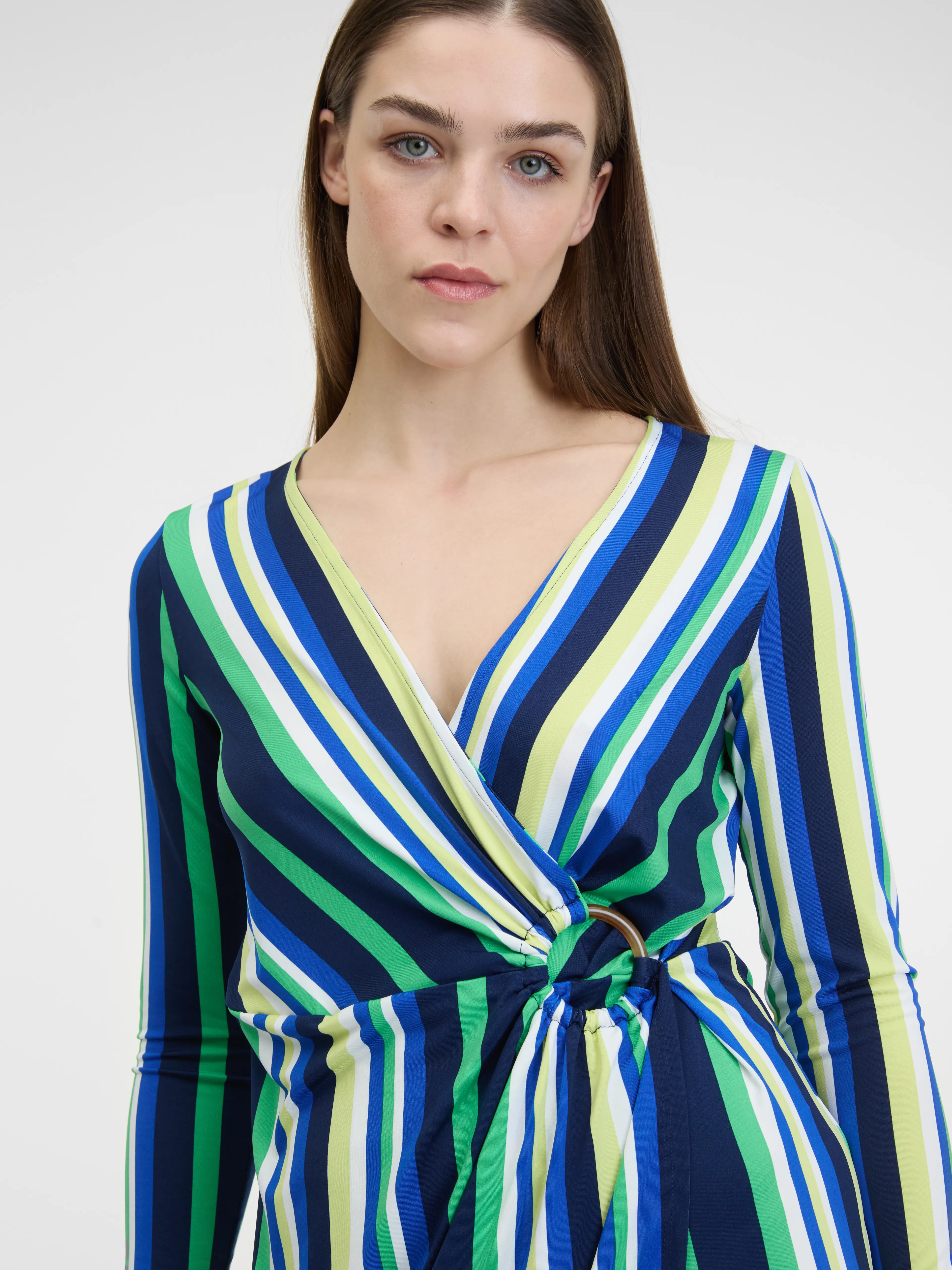 Grün und blau gestreiftes Damenkleid ORSAY