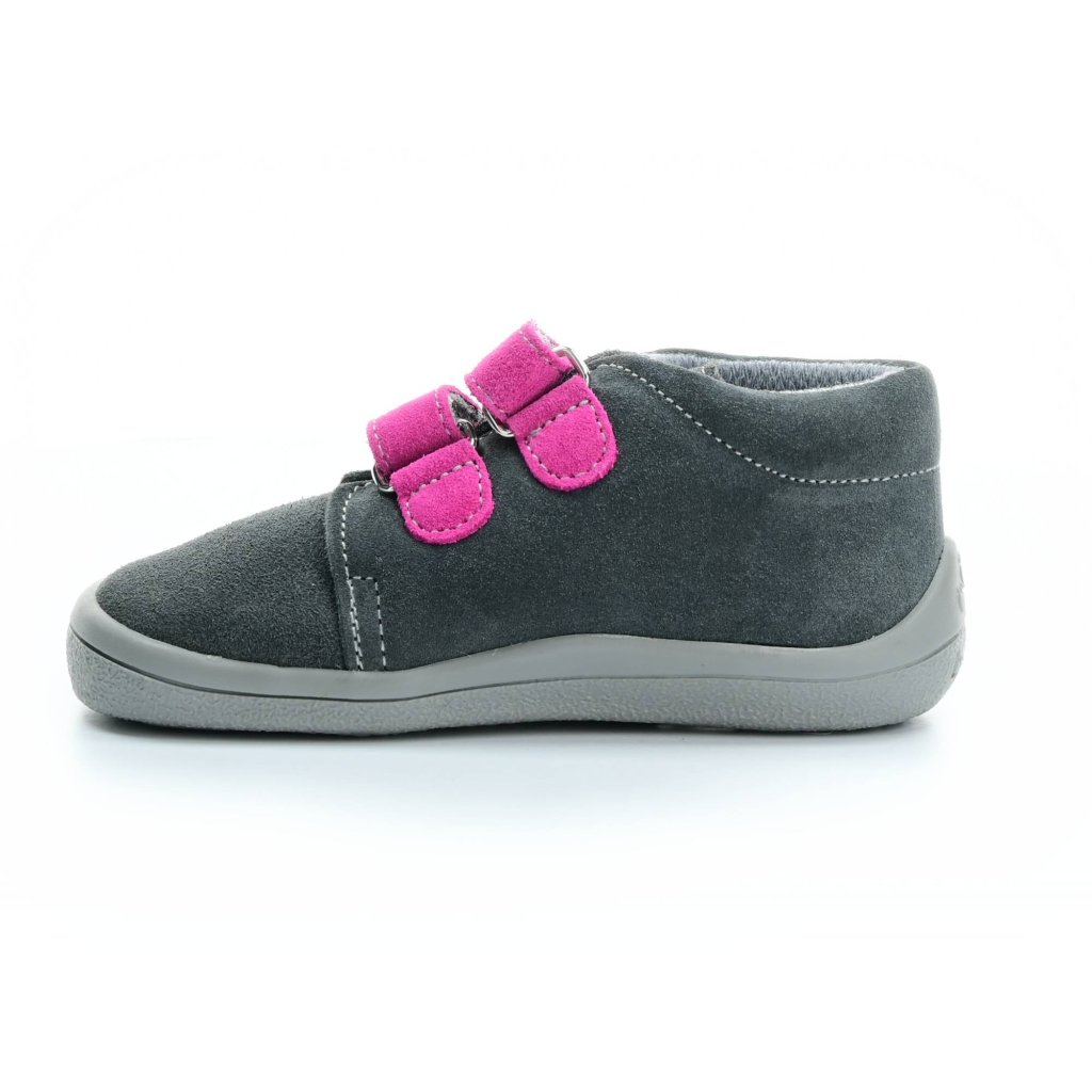 Beda Isabel mit Membran (BF 0001/W/M/FW) dunkelgraue Barfuß-Stiefeletten