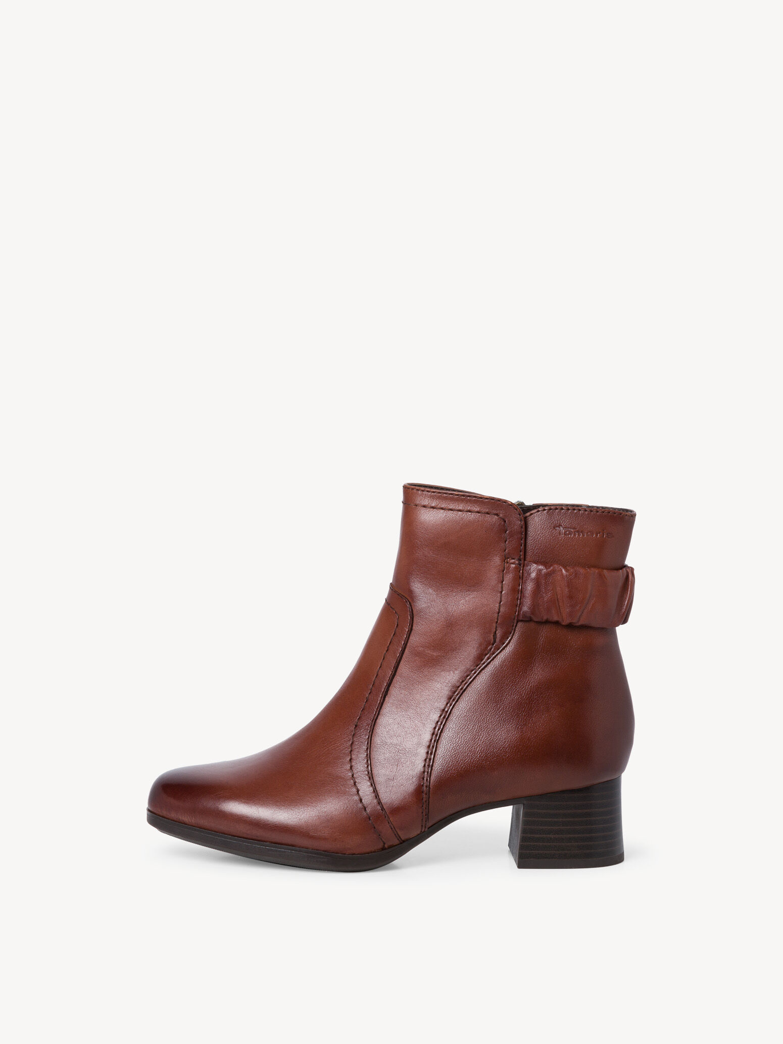 Bottine en cuir - marron