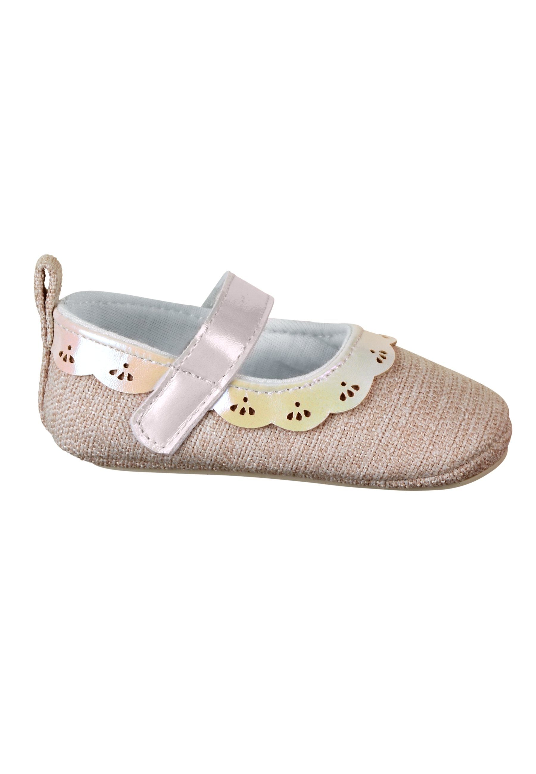 Sterntaler® Babyballerina uni Krabbelschuh (1-tlg., Baby Hausschuhe, Babyschuhe weich gefüttert) Krabbelschuhe Baby mit rutschfester Sohle, Babyschuh mit Lochmuster