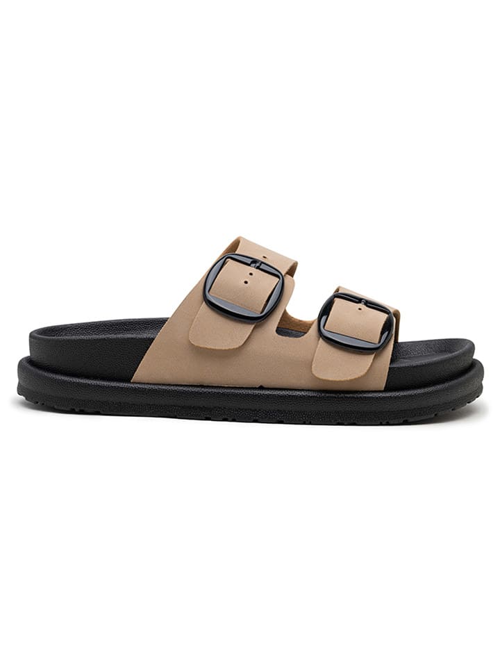 Foreverfolie Pantoletten in Beige günstig kaufen