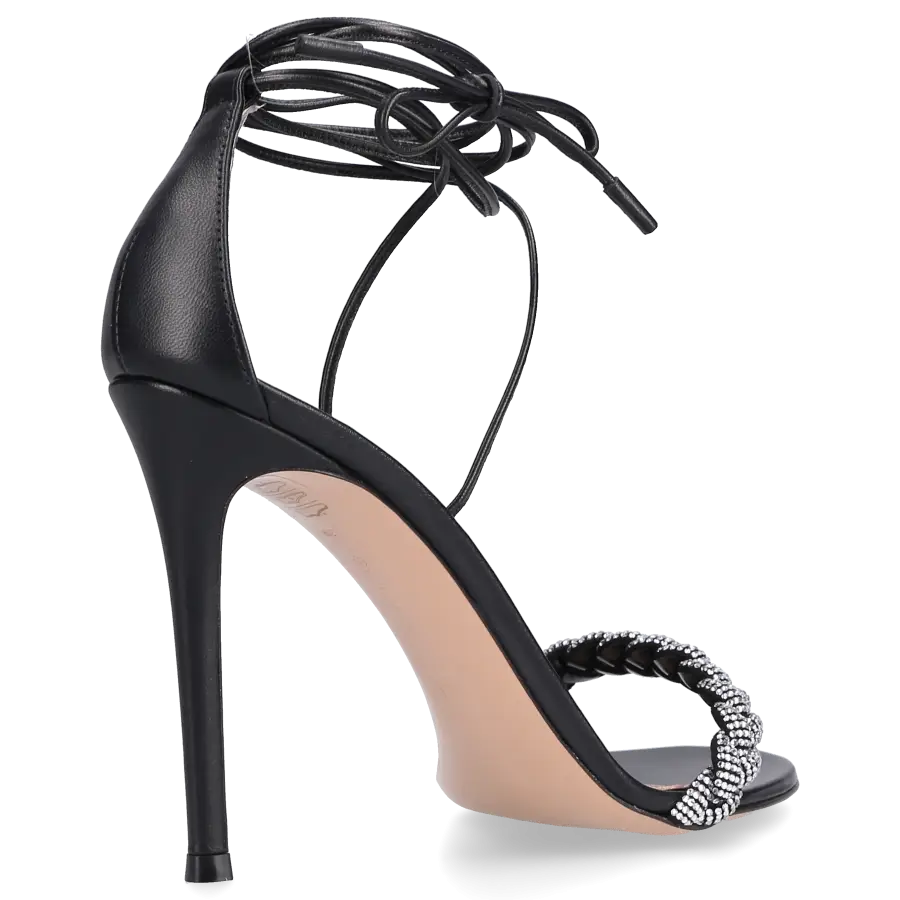 Gianvito Rossi - Sandalen CRYSTAL LEMONI 105 Kalbsleder - schwarz