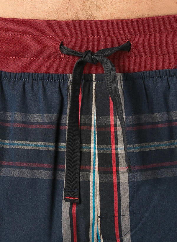 Tommy Hilfiger, Pyjama, Jersey-Popeline, bordeaux-blau kariert
