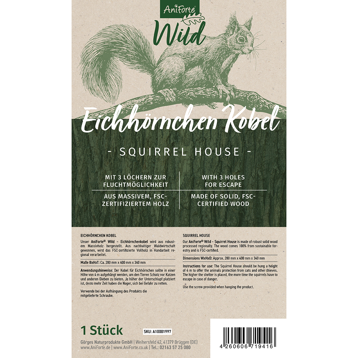 Aniforte Eichhörnchen Aniforte Wild Eichhörnchen Kobel