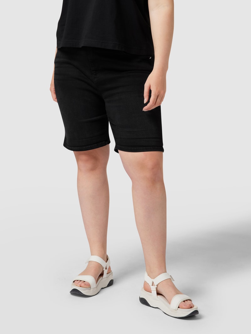 PLUS SIZE Jeansshorts mit Stretch-Anteil in schwarz