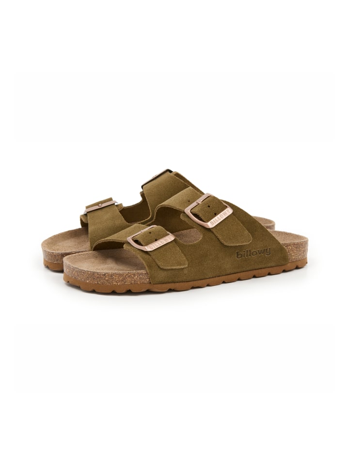 billowy Pantoletten  in khaki günstig kaufen