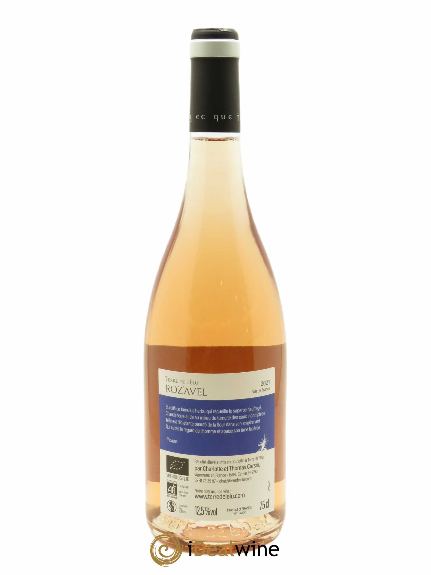 Vin de France Roz'Avel Terre de l'Elu (Clos de L'Elu)  2021 - Lot de 1 Bouteille