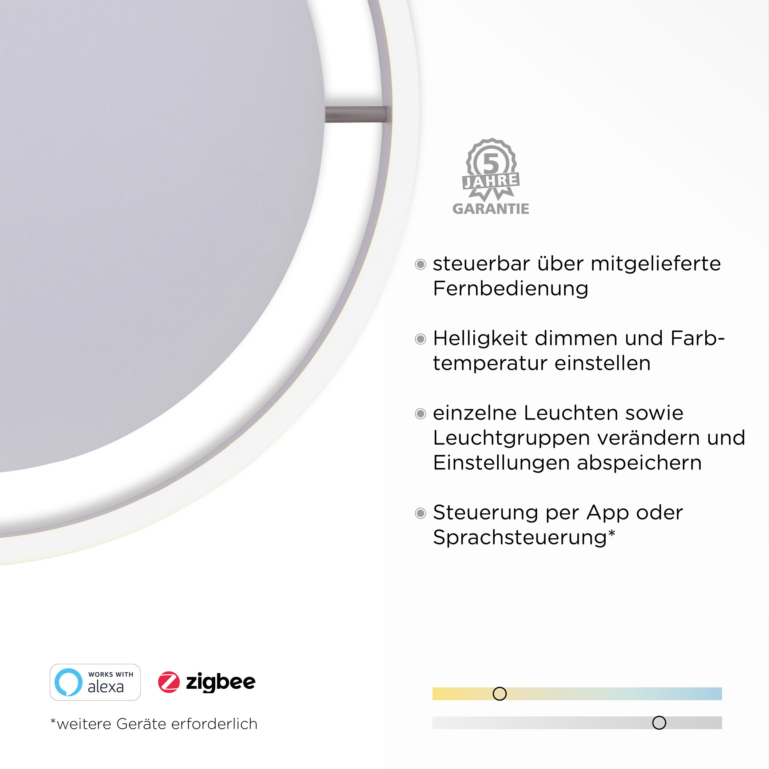 QLED-Deckenleuchte 1flg