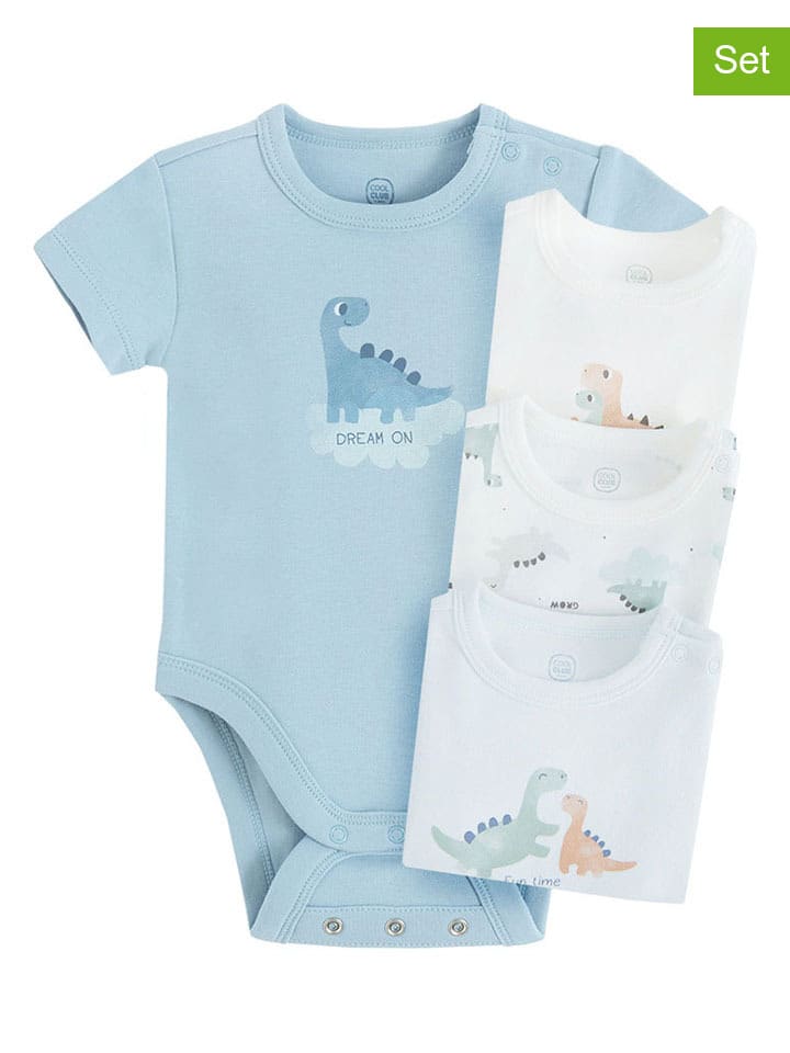 COOL CLUB 4er-Set: Bodys in Hellblau/ Weiß günstig kaufen