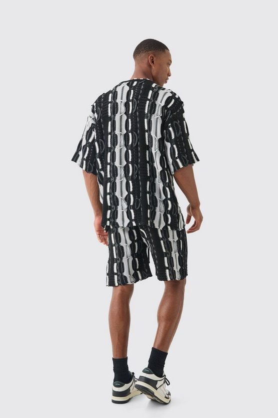 Oversize T-Shirt mit 3D-Print