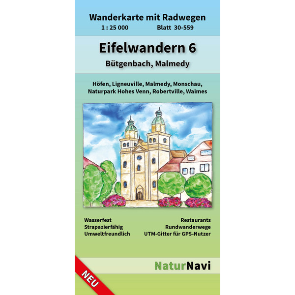 EIFELWANDERN 6 - BÜTGENBACH, MALMEDY - Wanderkarte