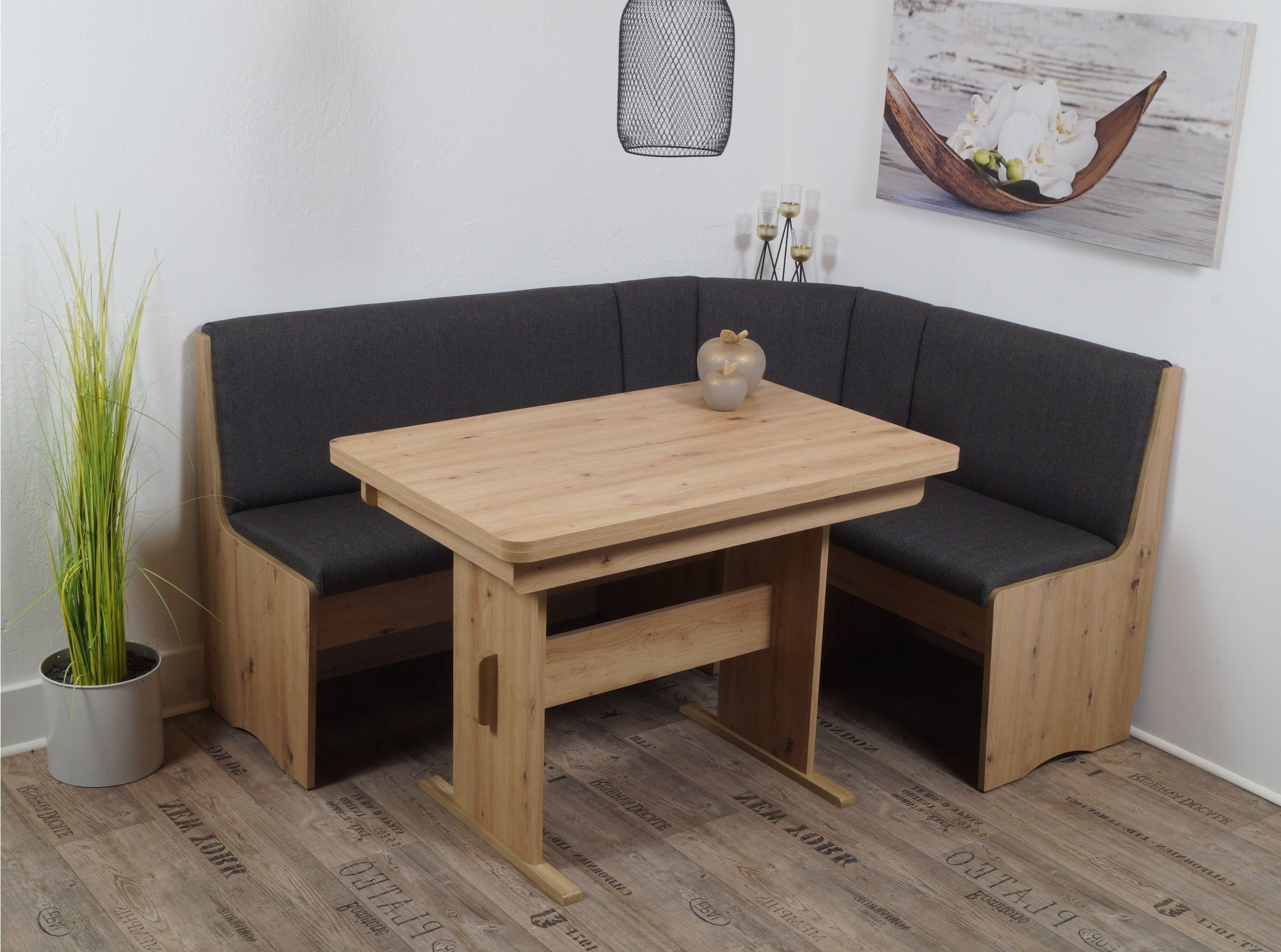Stolebaenk Eckbankgruppe Duisburg Artisan PE/MADUAR Artemis, (Eckbankgruppe, Eckbank mit 2 x Stühlen und 1 x Tisch)