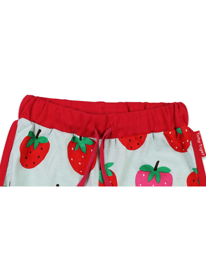 Toby Tiger Shorts mit Erdbeer Print in rot günstig kaufen