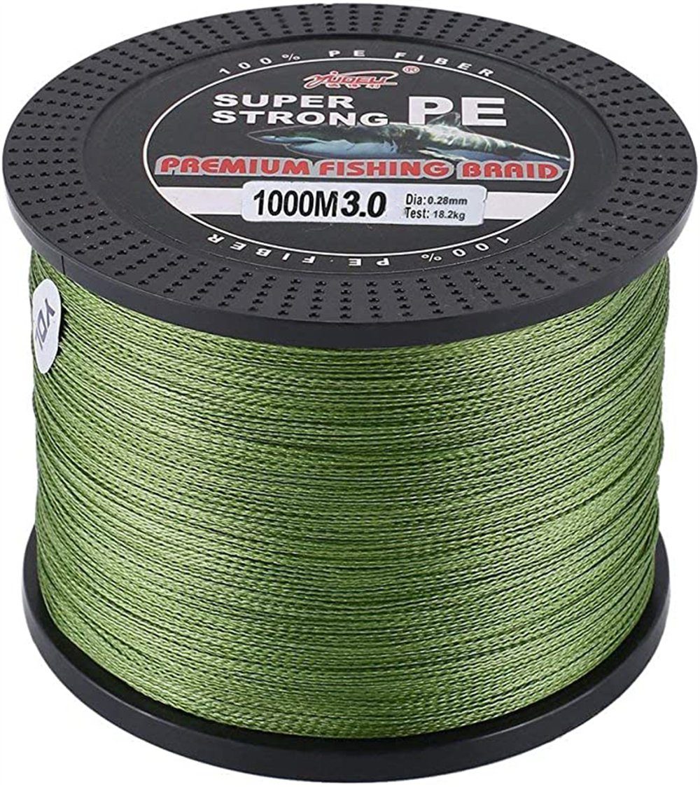 Dsen Angelschnur Angelschnur 1000m Super Strong PE Geflochtene Angelschnur 0.28mm, 1000 m Länge, (1-St)