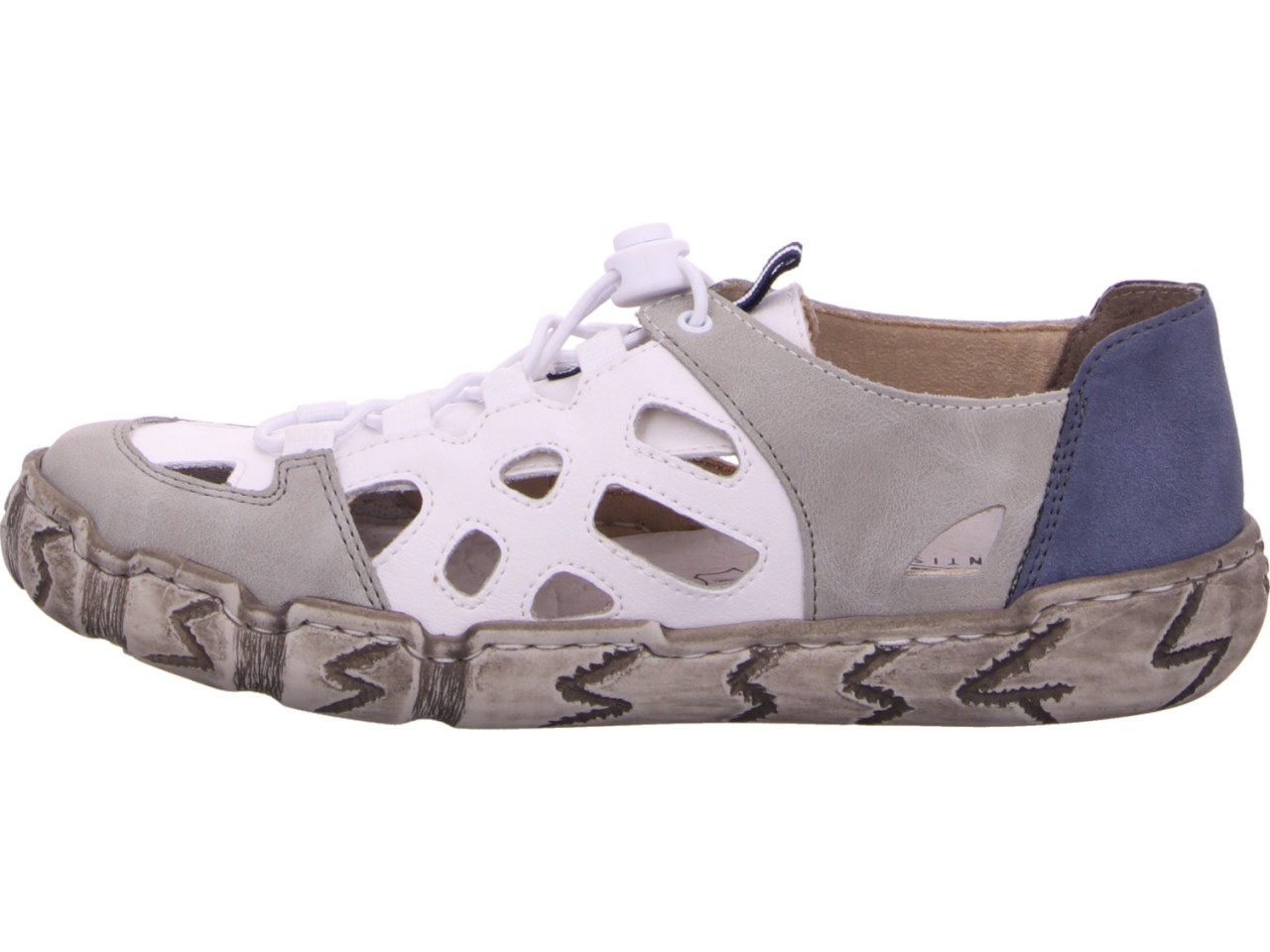 RIEKER Sportliche Slipper weiss