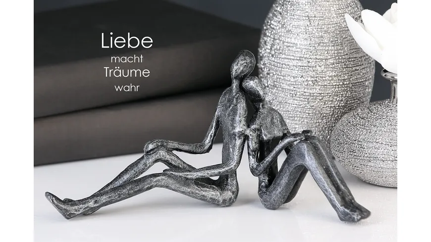 GILDE MODERN2 Skulptur Dreaming H=10cm silberfarben