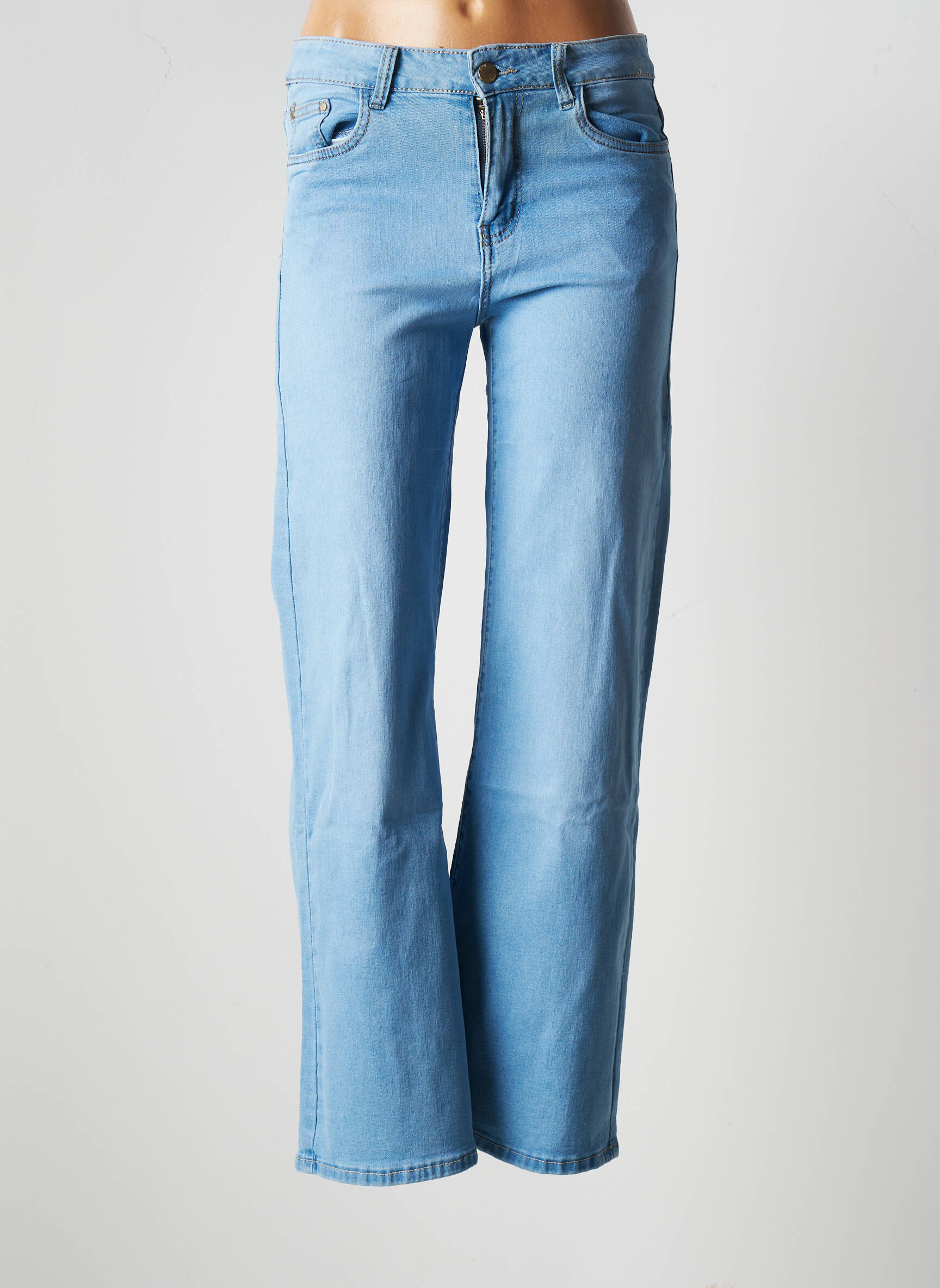 Ana Lucy Jeans Coupe Large Femme couleur bleu