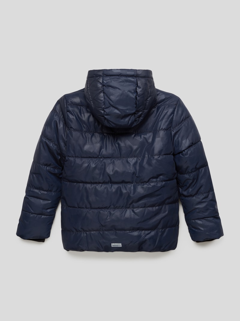 Steppjacke mit Kapuze in marineblau