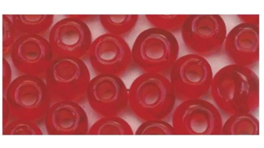rayher Rocailles 2 mm ø transparent Rot 17 g