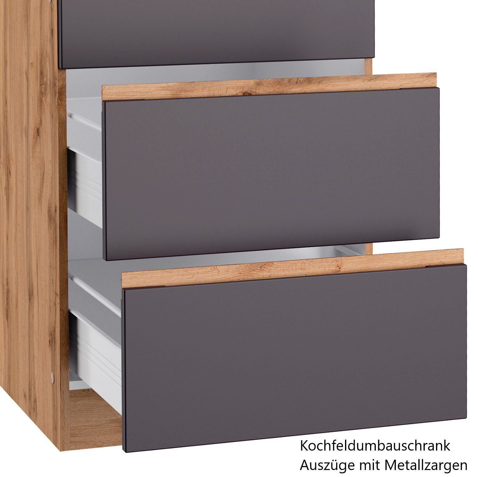 HELD MÖBEL Küche Riesa, Stellbreite 360 cm, wahlweise mit Induktionskochfeld