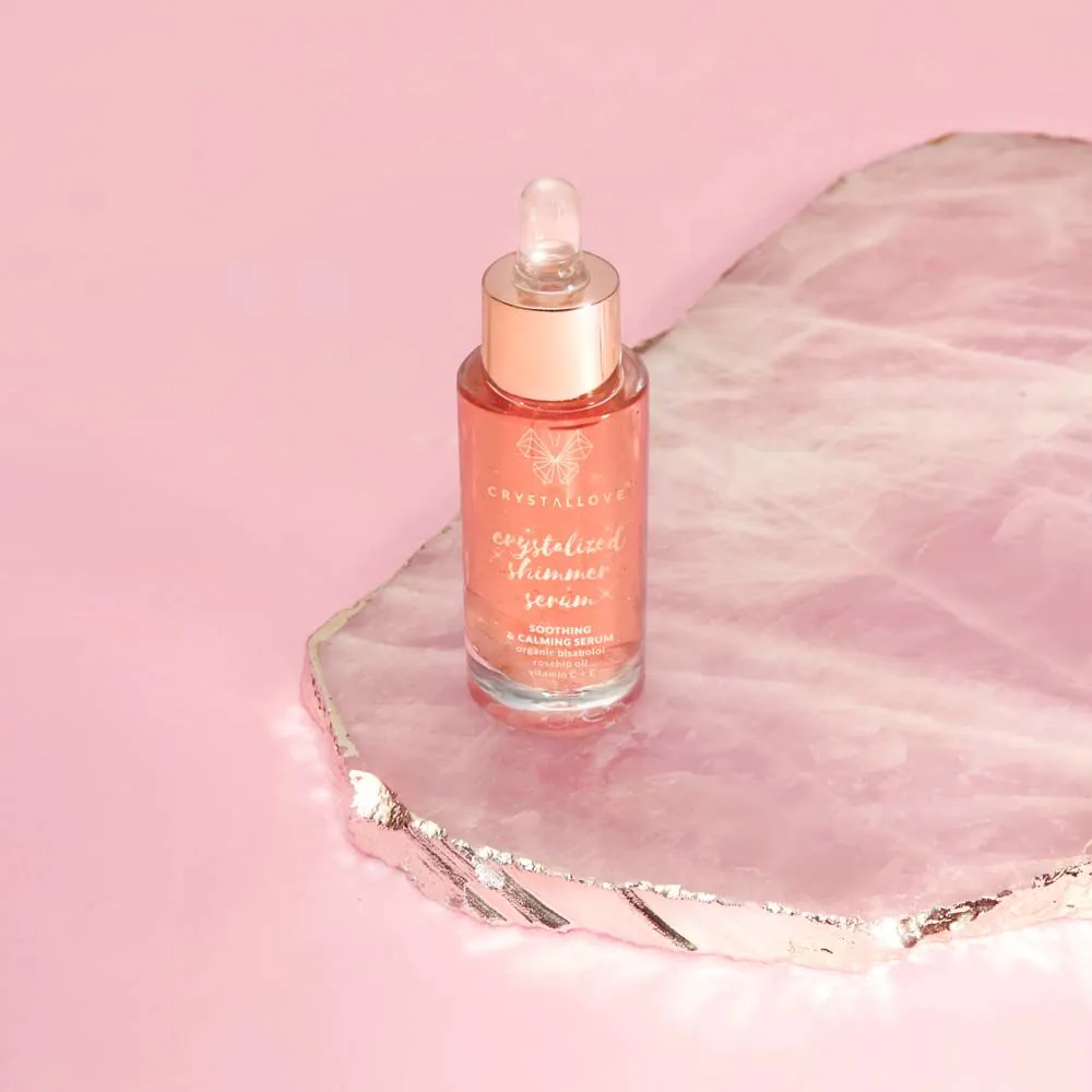 Crystallove serum za lice s ružičastim kvarcom i bisabololom