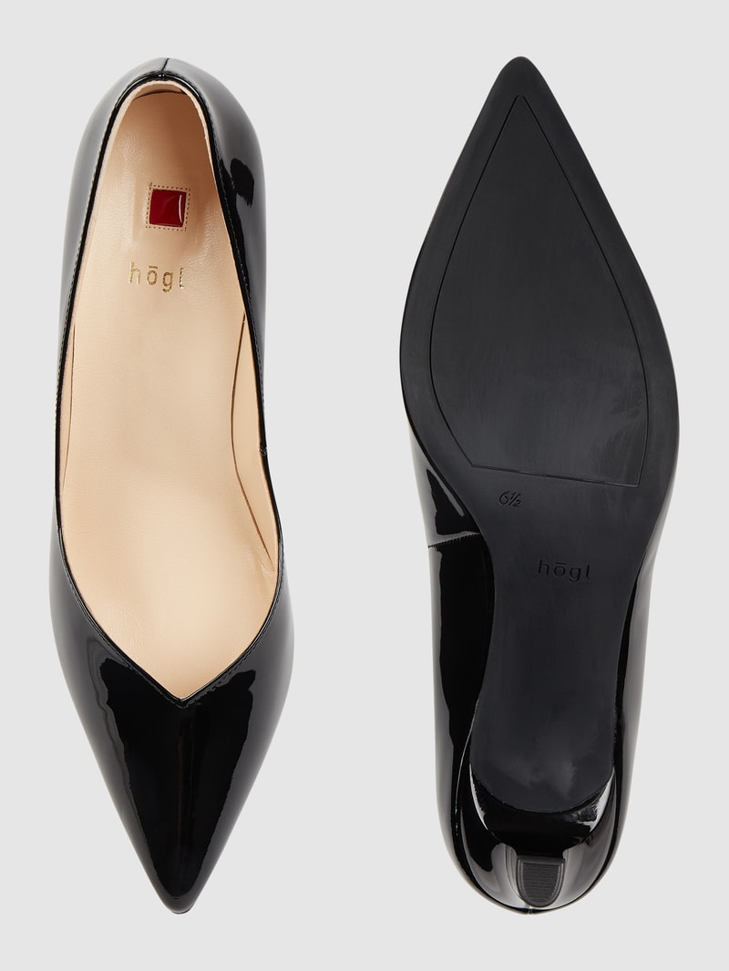 Pumps in Lack-Optik in schwarz