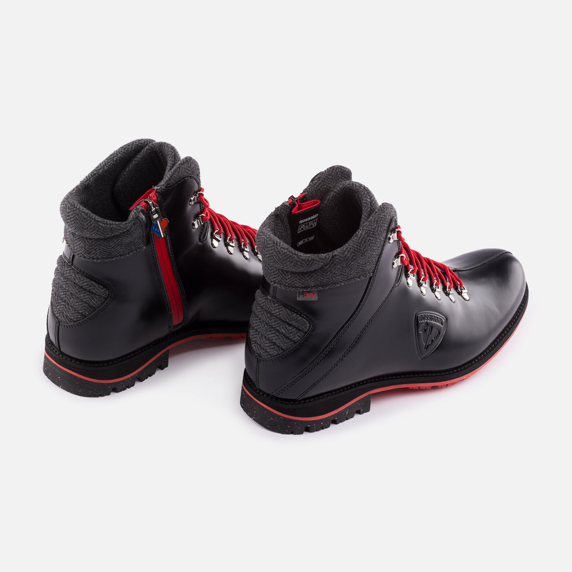 Bottines Chamonix noires brillantes homme