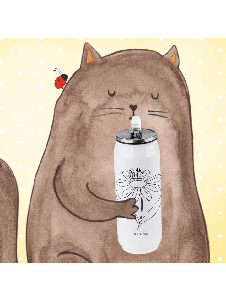 Mr. & Mrs. Panda Getränkedosen Trinkflasche Hummel Blume ohne Sp... in Weiß günstig kaufen onesize