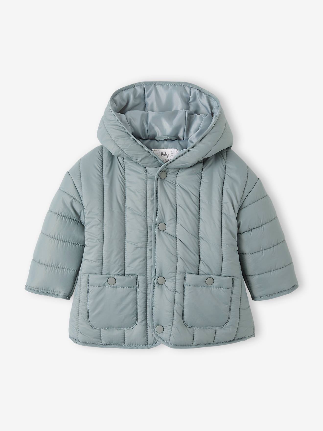 Vertbaudet Baby Steppmantel mit Kapuze & Recyling-Polyester - khaki