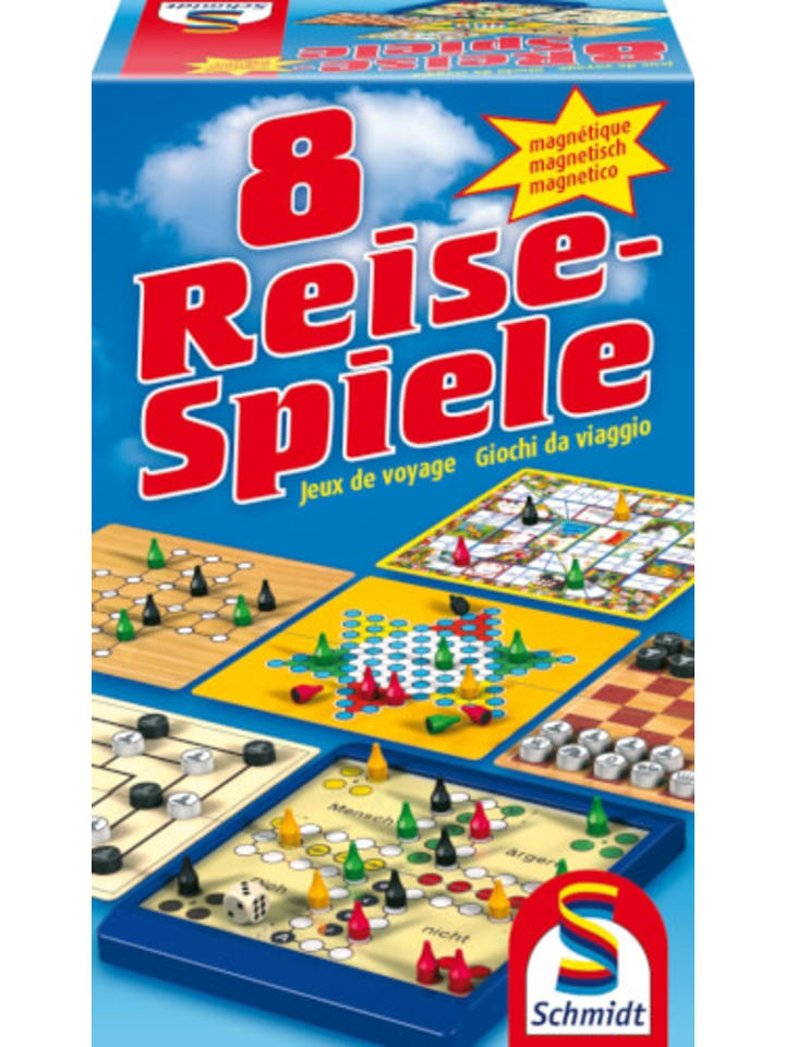 Schmidt Spiele Reisespiele Set Magnetisch 49102 mit 8 Spiele, 1 bis 4 Spieler - ab 6 Jahre günstig kaufen onesize