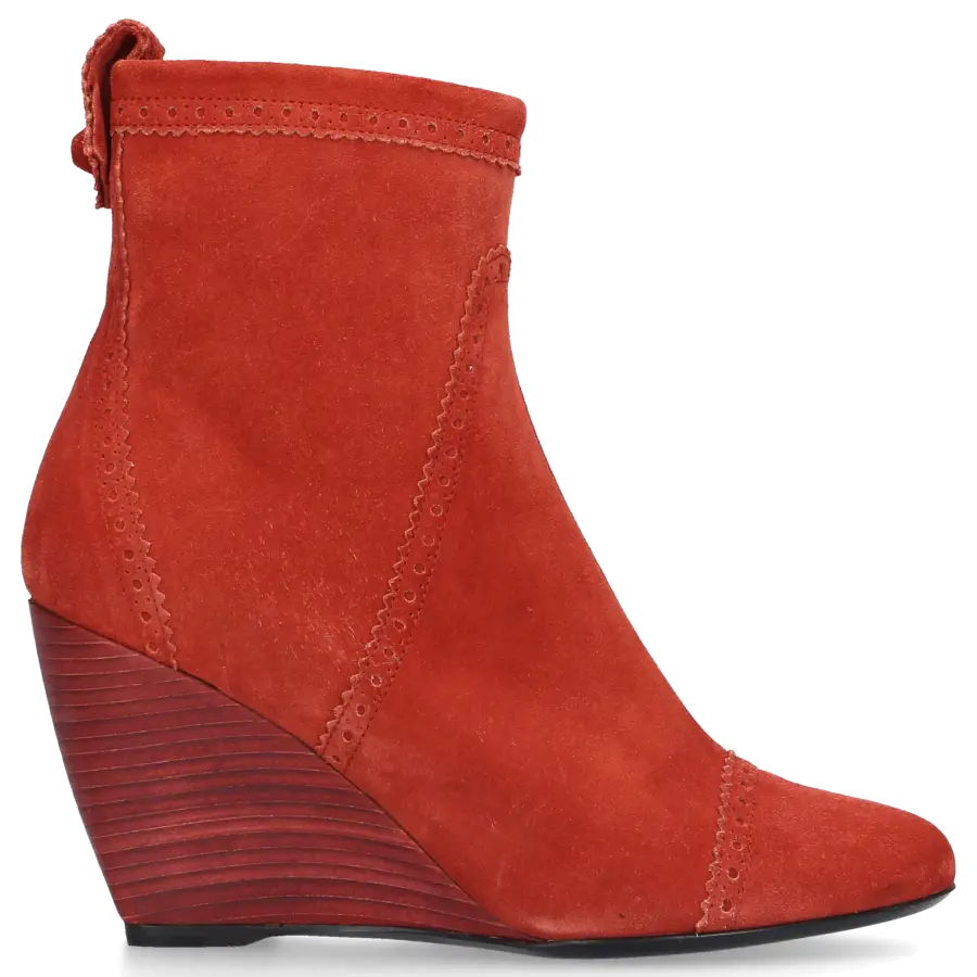 Balenciaga - Stiefeletten Kalbsleder Veloursleder Lochmuster orange - orange