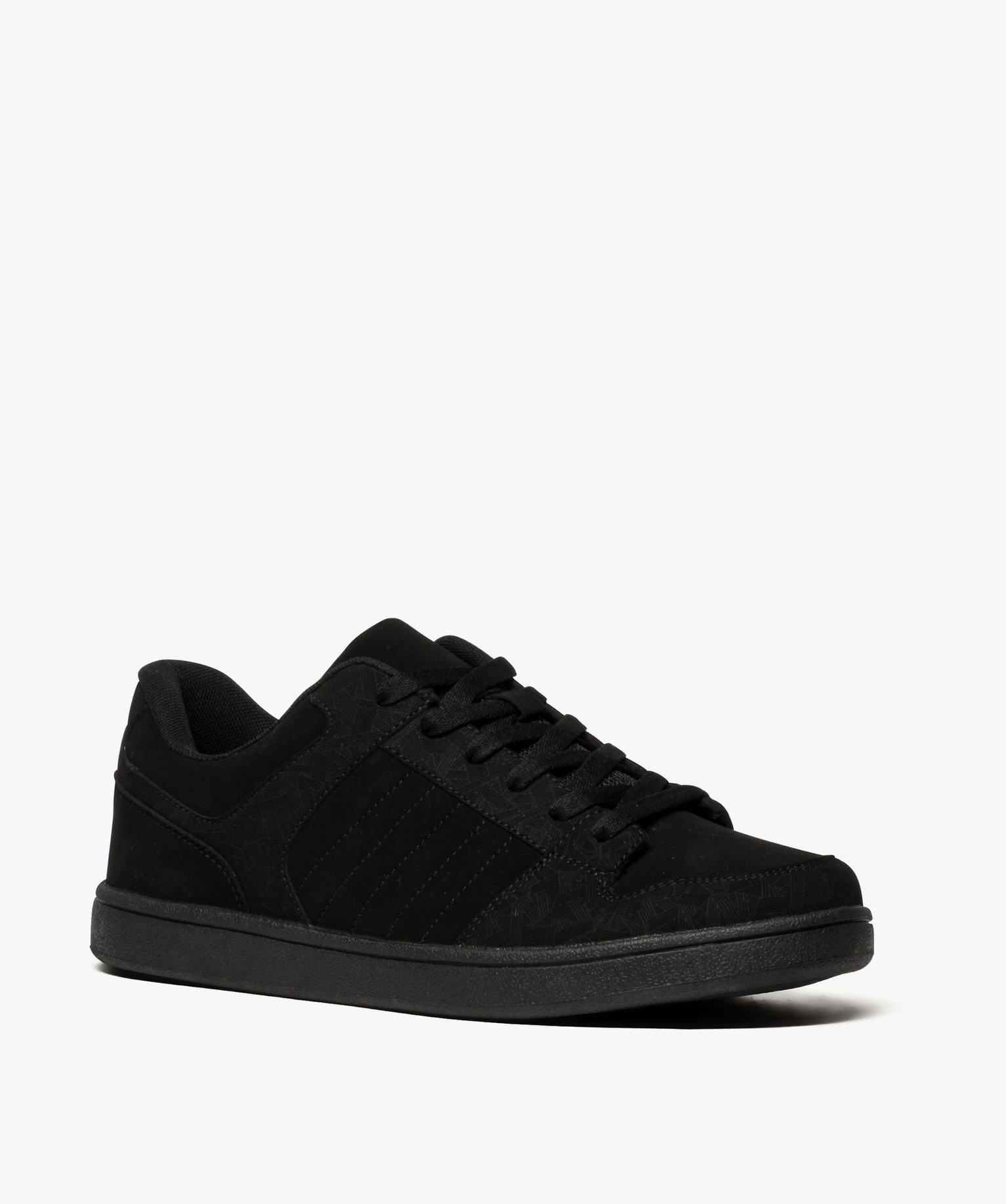 Baskets homme à lacets style skate shoes noir | GEMO