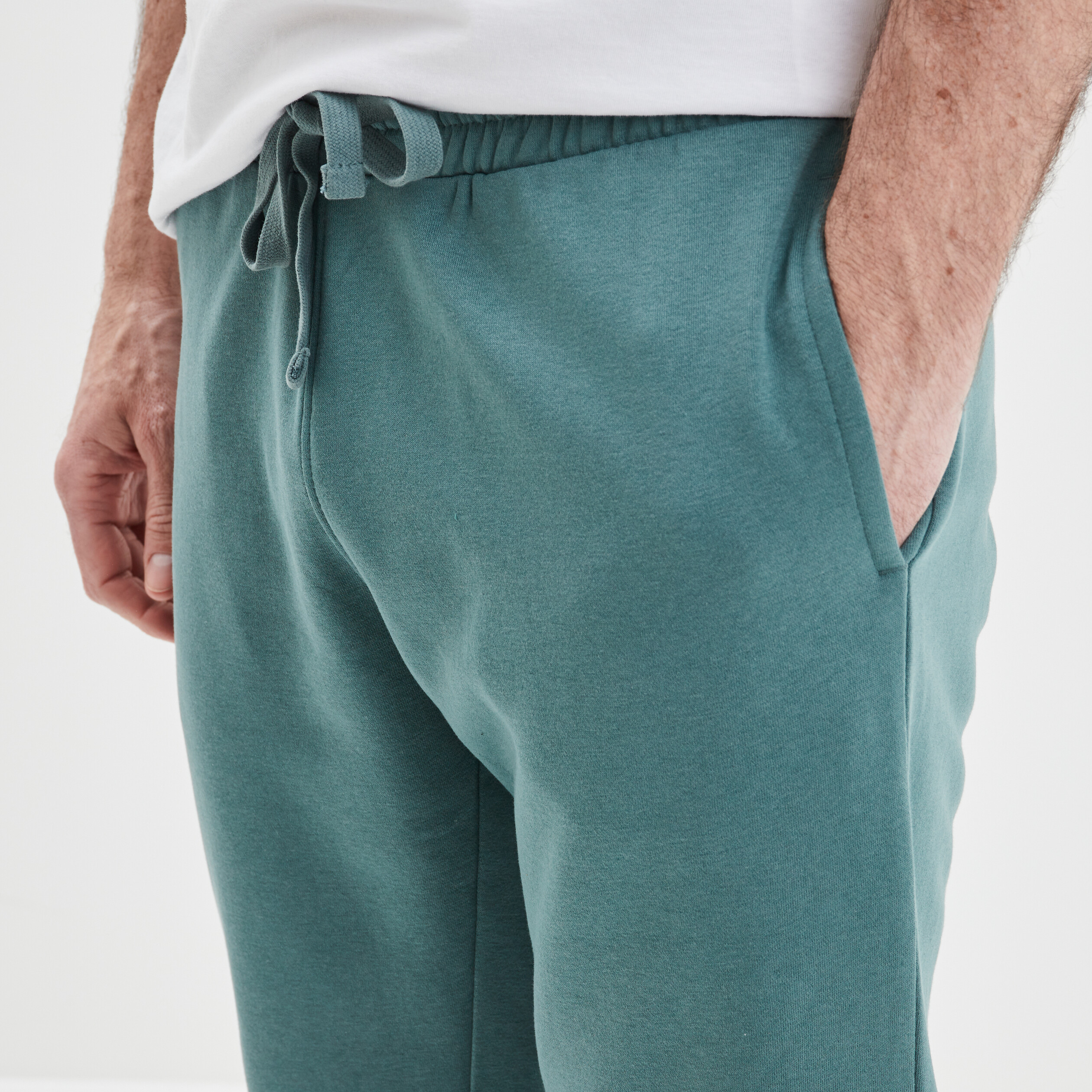 Jogging droit molleton vert foncé homme | La Halle