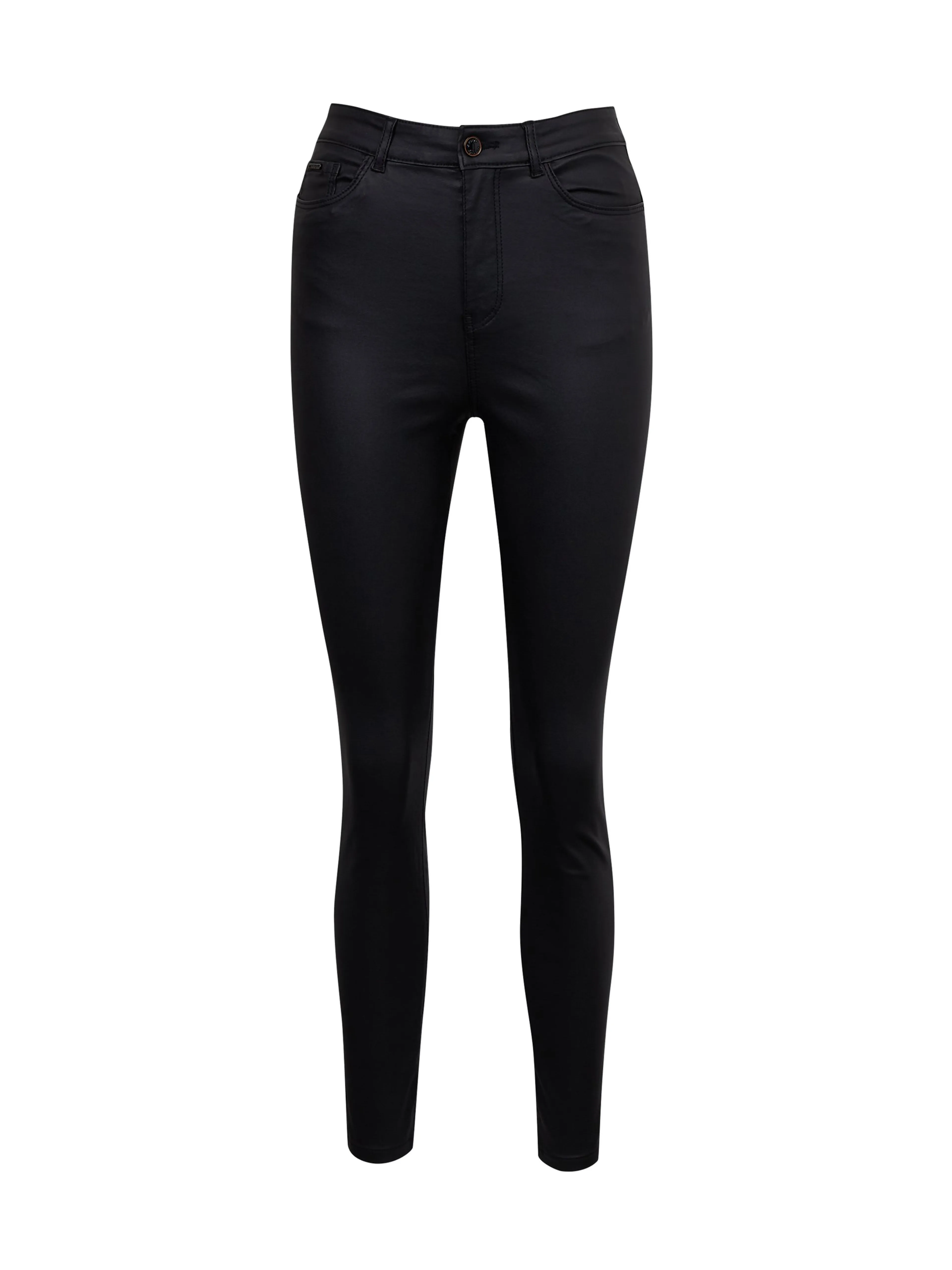 Schwarze Damen Kunstlederhose ORSAY