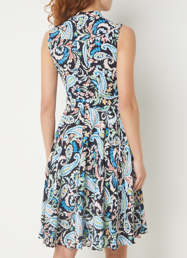Robe-blouse courte Hobbs Belinda à motif cachemire et ceinture à nœud