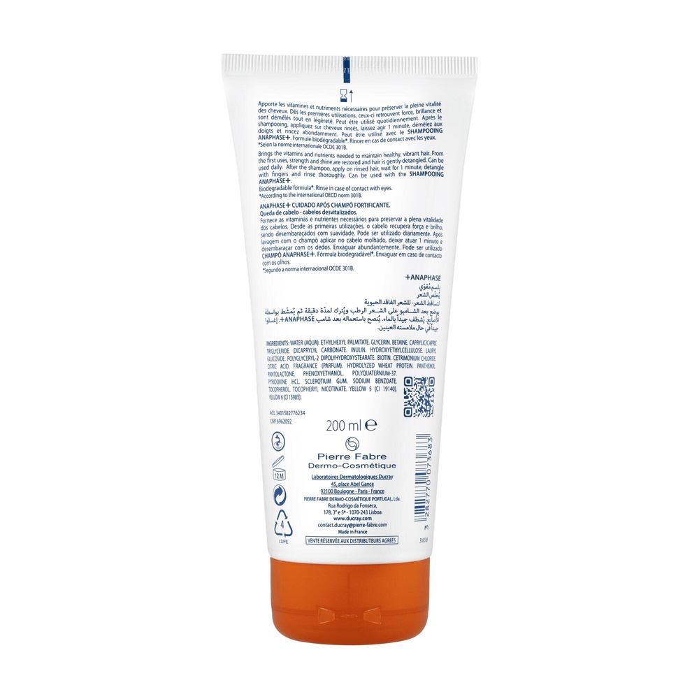Ducray Anaphase+ Après-Shampoing  fortifiant 20 0 ml Après-Shampooing