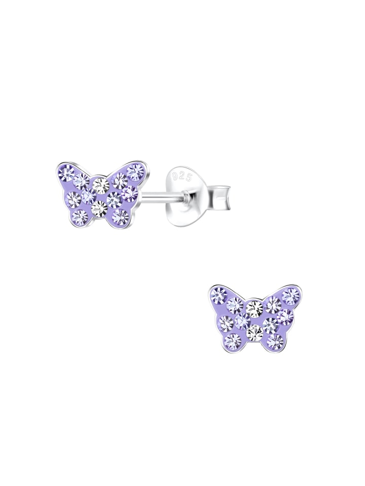 Alexander York Ohrringe, Ohrstecker SCHMETTERLING lila in 925 Sterling Silber, 2-tlg. günstig kaufen onesize