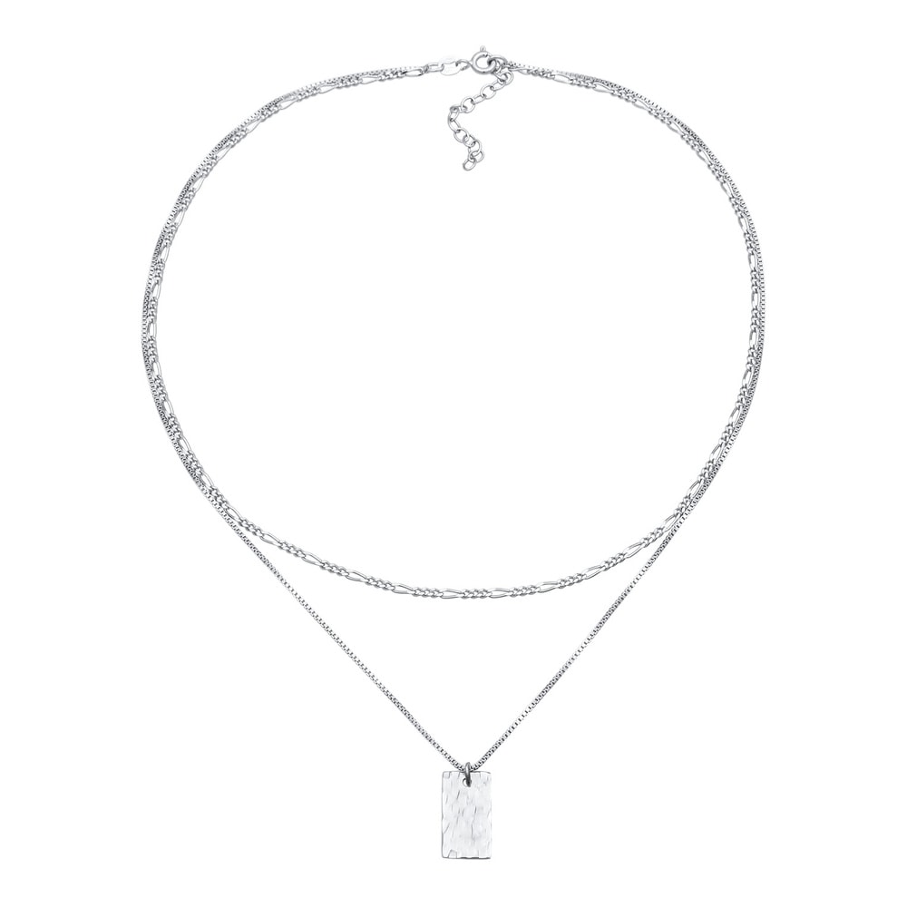 Elli Elli Collier Femmes couches plaquettes Figaro tendance boho en argent sterling 92 collier